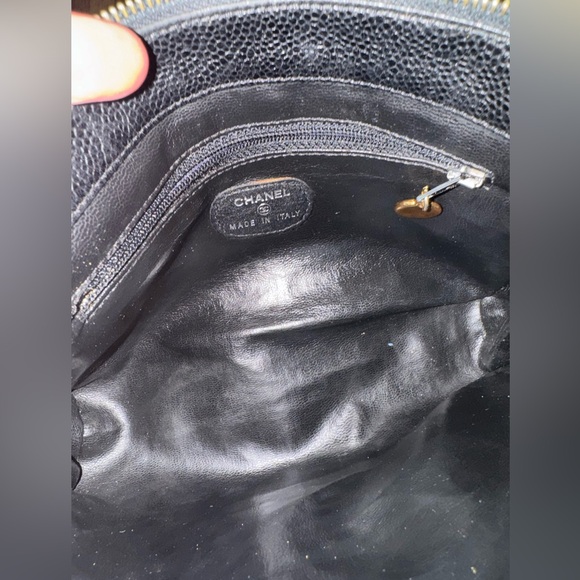 Chanel Caviar Timeless CC Cosmetic Pouch -  Black - Picture 8 of 9